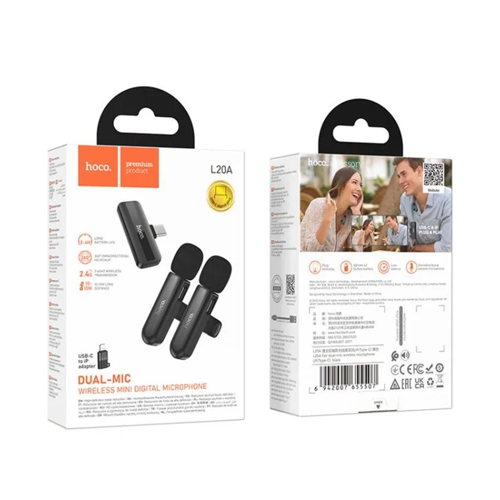 Hoco L20A Dual Wireless Microphone