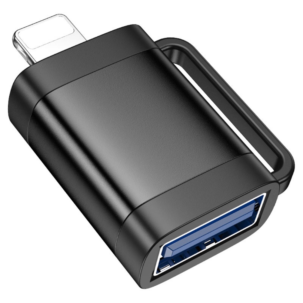 Hoco UA31A Lightning to USB-A OTG Adapter, Silver