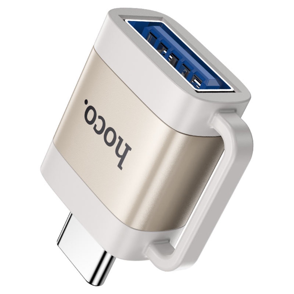 Hoco UA31C Type-C to USB-A OTG Adapter, Black