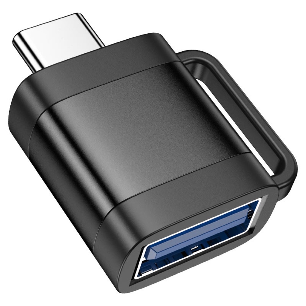 Hoco UA31C Type-C to USB-A OTG Adapter, Black