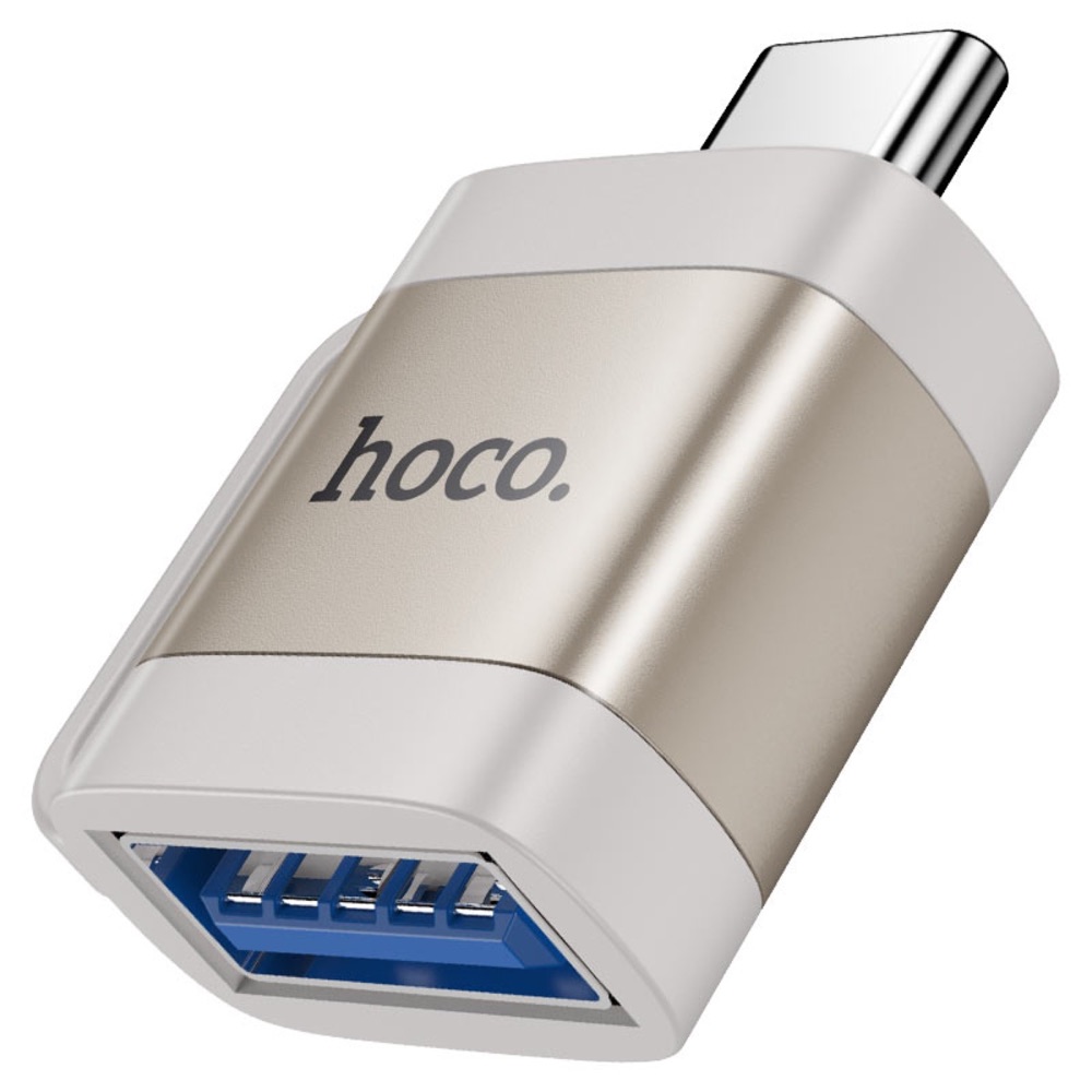 Hoco UA31C Type-C to USB-A OTG Adapter, Black