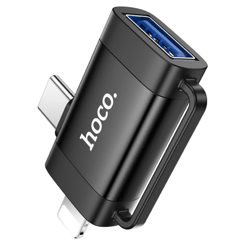 Hoco UA31F Lightning and Type-C to USB-A OTG Adapter